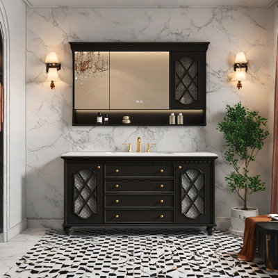 American retro and simple bathroom cabinet