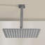 Motif à 1 jet de 2,5 GPM et 11,8 po Pomme de douche fixe au plafond avec bras de douche en nickel brossé