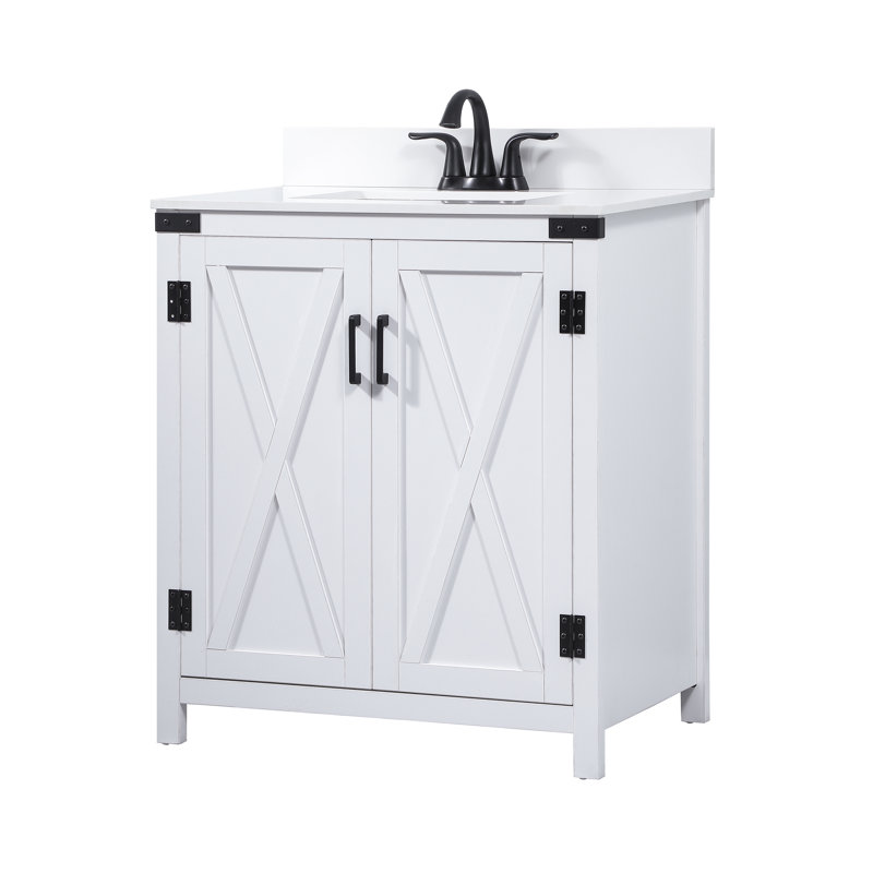 Ensemble de meuble-lavabo simple 30 po Slayton, Blanc
