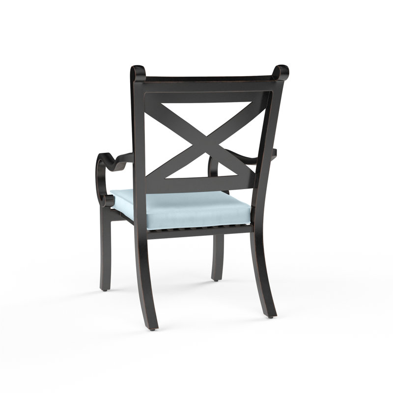 Monterey Outdoor Dining Armchair, Canvas Skyline Sunbrella®