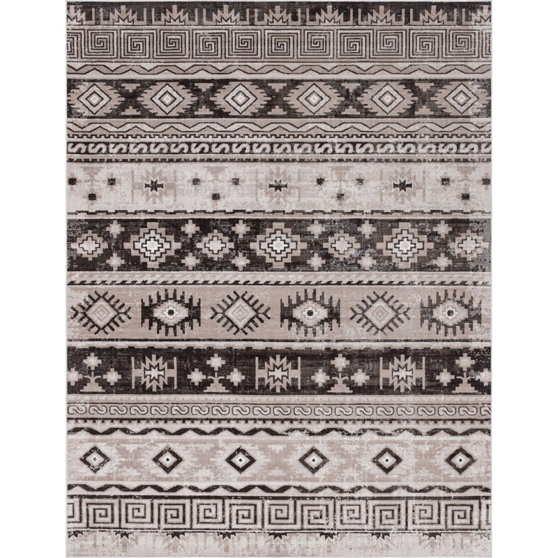 Geometric Indoor Rug, Rectangle 9' x 12'