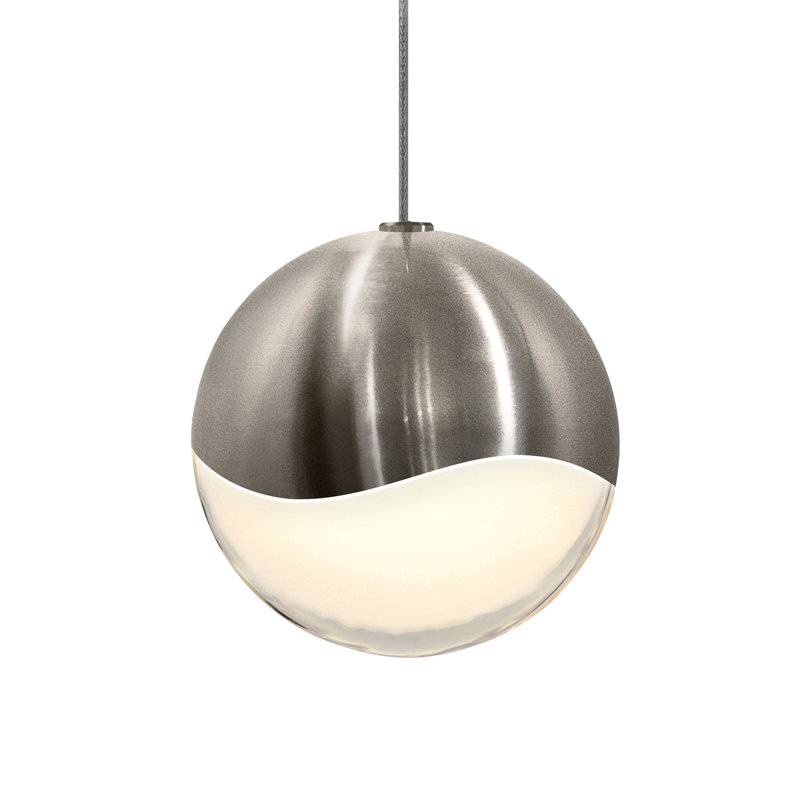 Grapes 1 - Light LED Pendant, 3.25" H x 3.25" W x 3.25" D, Satin Nickel