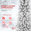 Arbre de Noël enneigé 7 pi - Arbre en PVC mince avec 469 pointes enneigées, conception peu encombrante, effet de neige réaliste, support en métal robuste, installation facile-118094869
