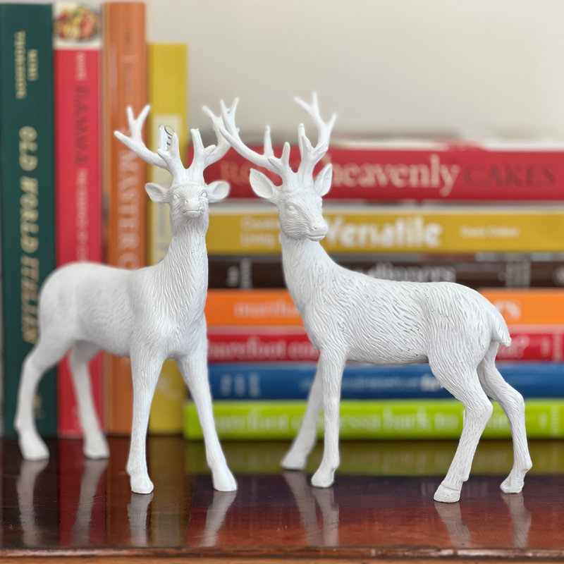 Figurines rustiques de renne, 8,5 pouces