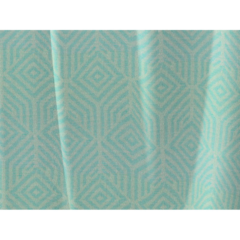 Caleigh Easy Diamond Slot Top Opaque Curtain, 145 W x 225 D cm, Turquoise/Honey Dew