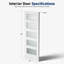 Porte intérieure 80 po x 80 po, panneau de fibres à densité moyenne et bois massif, 3/8 po Panneau de verre givré 5-Lite
