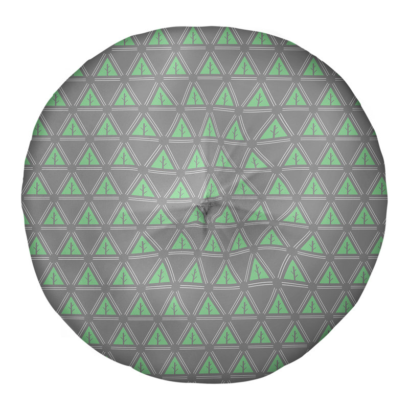 Coussin Theo Nath, 30 po x 30 po, Vert / Gris