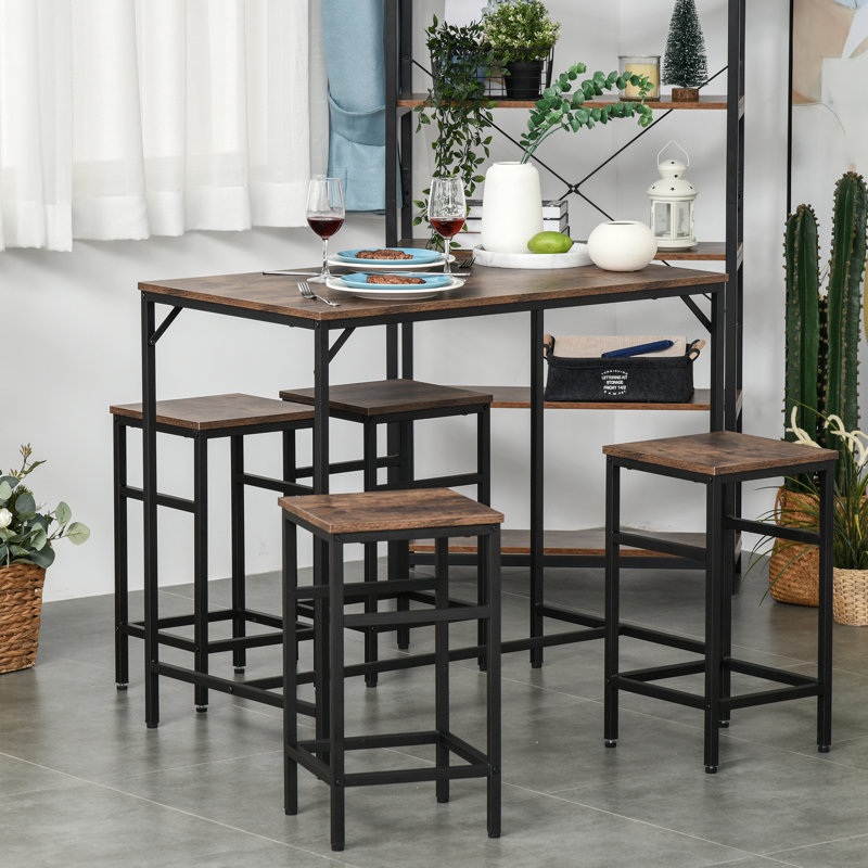 Ensemble repas à hauteur de comptoir pour 4 personnes