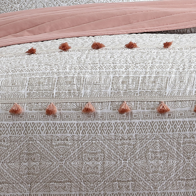 Ensemble de courtepointe en microfibre Frente, Courtepointe pour lit simple + 1 taie décorative