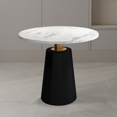 Black Round Marble Dining table