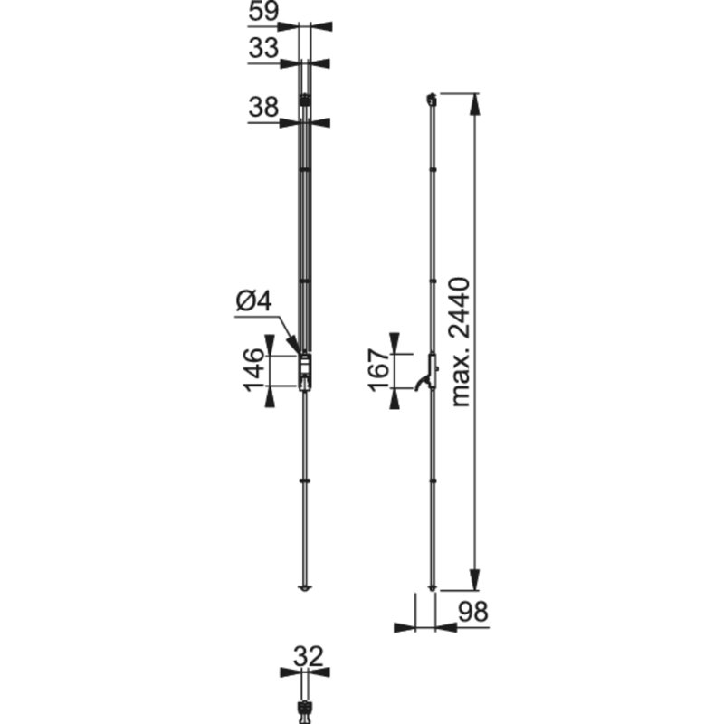 Access Flush Latch, Silver