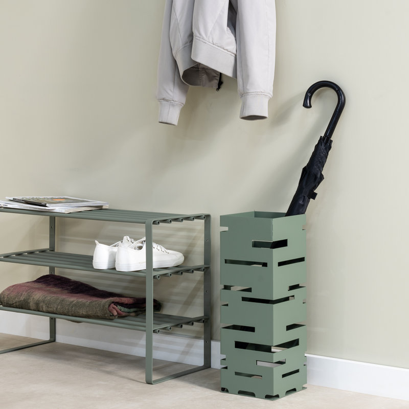 MODERN Metal Freestanding Umbrella Stand, Dusty Green