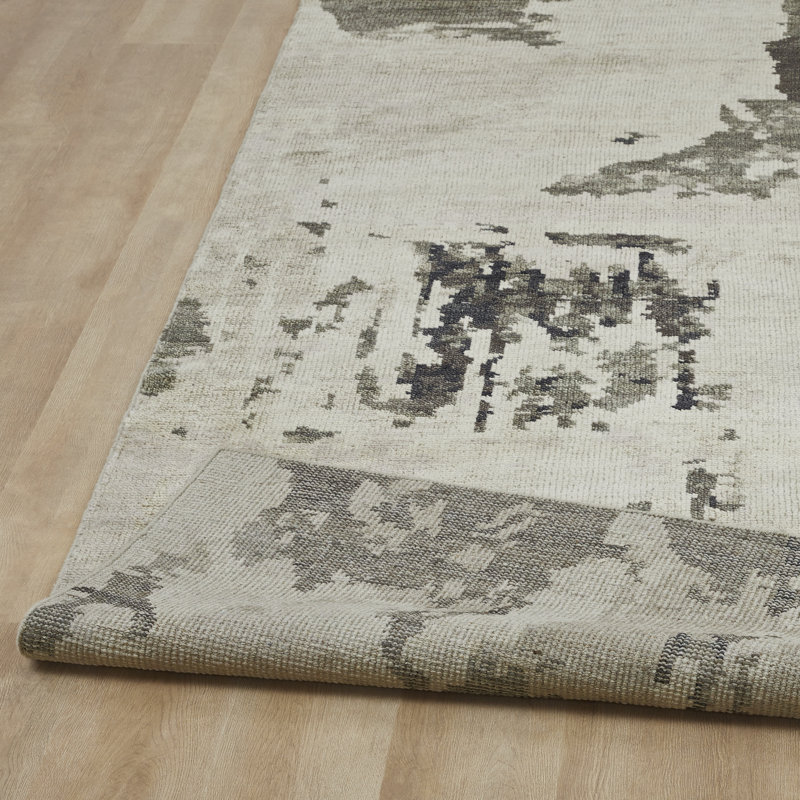 Toros Obsidian Veil Hand-Knotted Wool Area Rug, Rectangle 9' x 12'