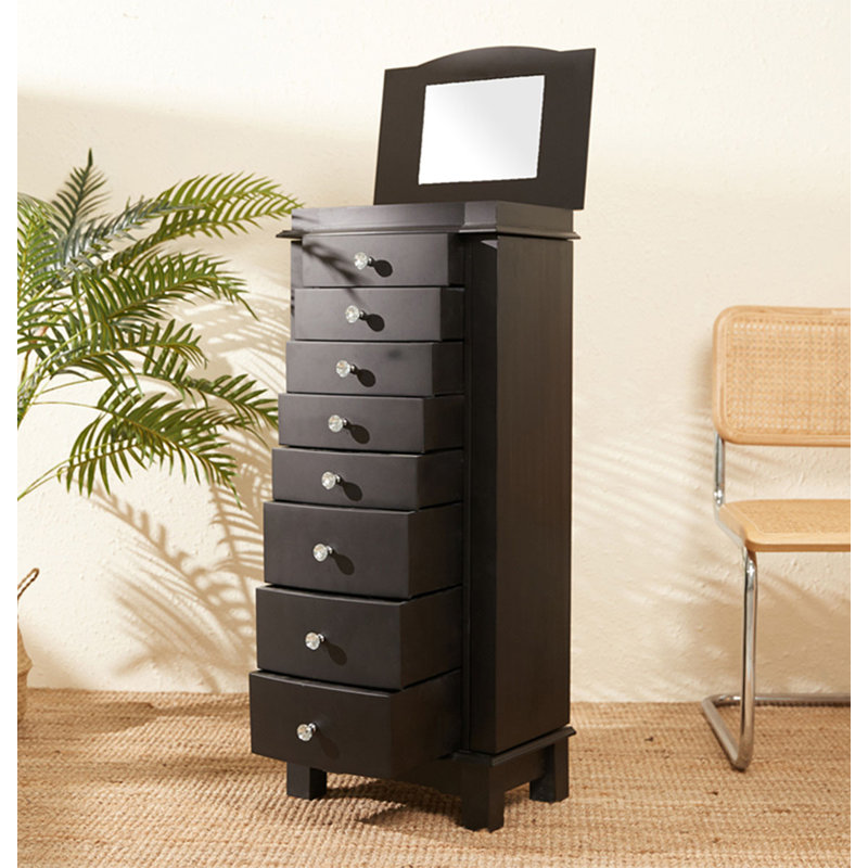 Armoire à bijoux moderne en pruche multifonctionnelle