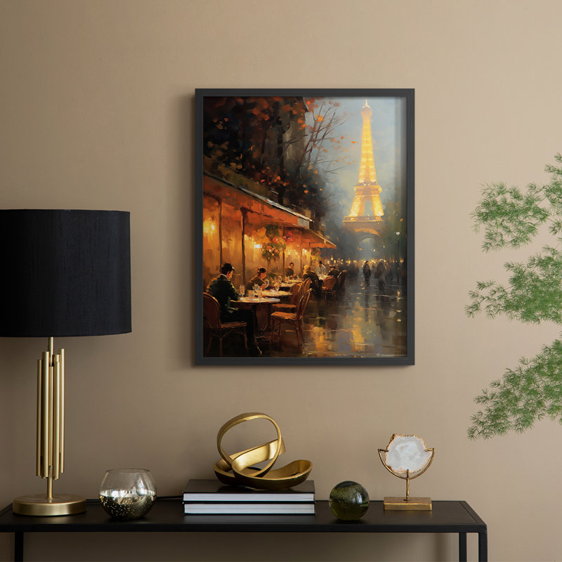 Paysages de la série Cccxxvii - reproduction encadrée de qualité supérieure - prête à être accrochée - aucun clou requis