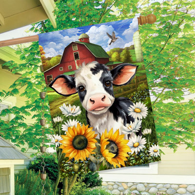Joli drapeau de maison de vache
