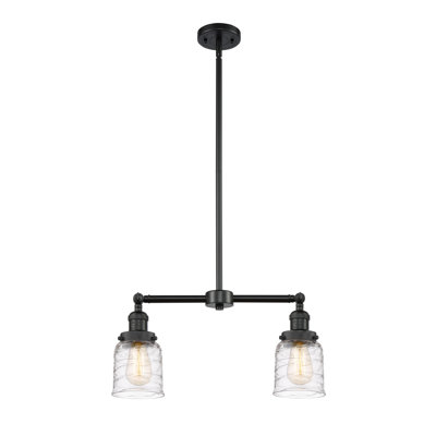 Luminaire suspendu linéaire à 2 lumières pour îlot de cuisine Harue
