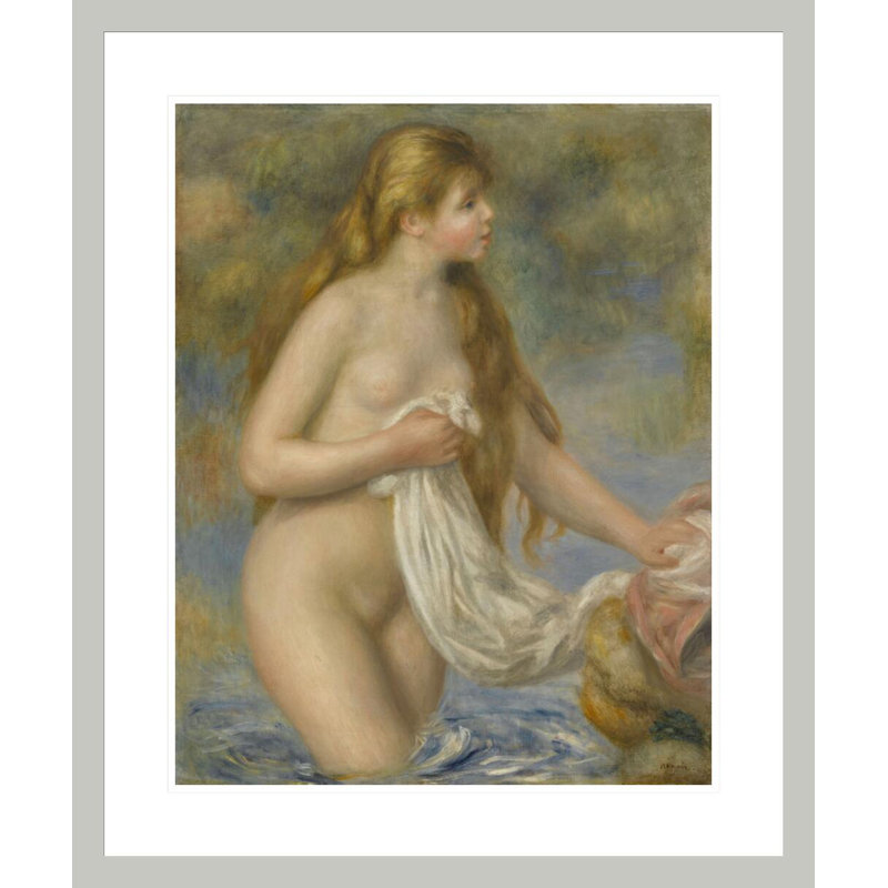Baigneuse aux cheveux longs Pierre-Auguste Renoir, 28,11 po H x 23,5 po L