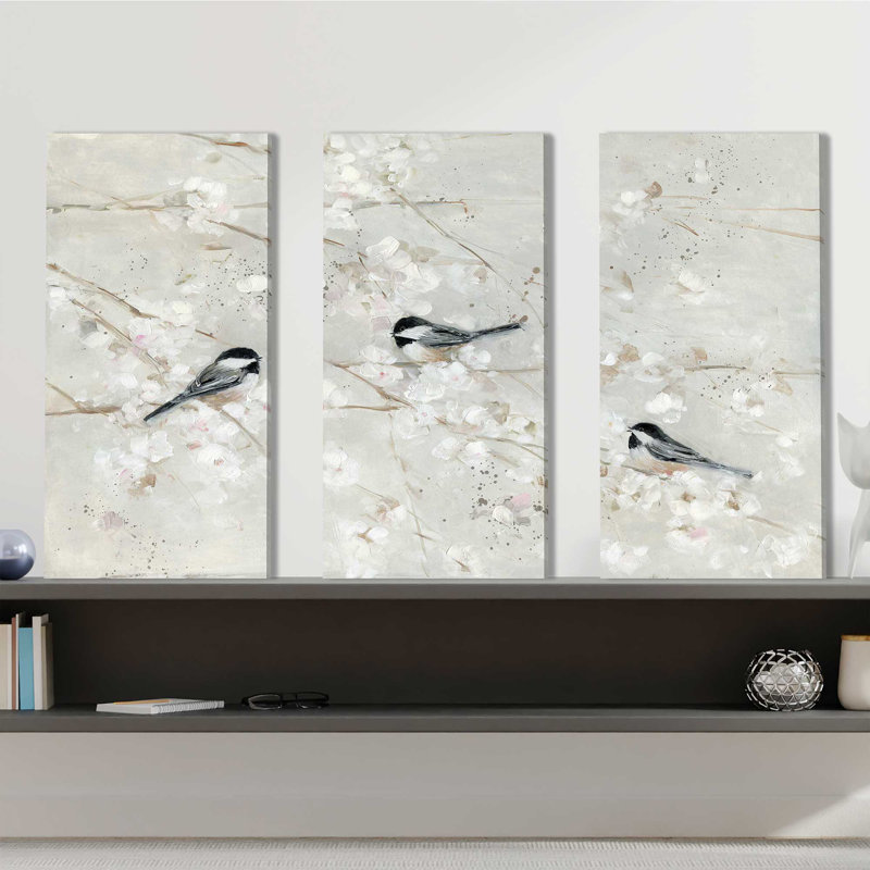 Nature's Confetti II - ensemble de 3 peintures sur toile tendue, H 32 po x l 48 po x P 0,75 po