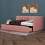 Upholstered Twin Size Sofa Bed Frame With 2 Drawers-1876747290