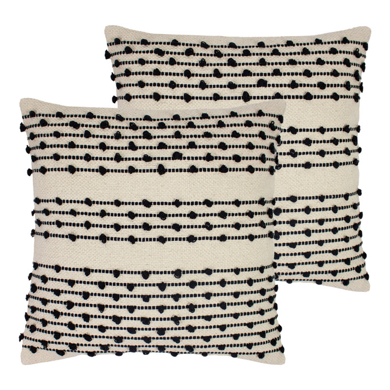 Furn Polka Dots Square Cushion, Polyester