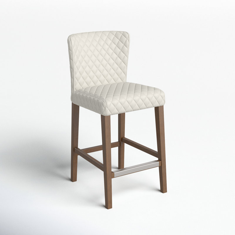 Vytis Upholstered Counter Stool, Counter Stool (25.5" Seat Height), Danburry Off-White