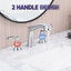 Mélangeur de lavabo de salle de bain en acier inoxydable - 2 poignées, allie style et fonction 2 robinets en acier, à la rouille