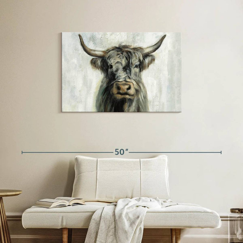Brampt Highland Cow Horizontal, 24" H x 36" W