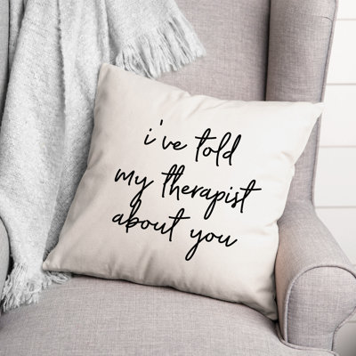 Black And White Typography Collection Throw Pillow