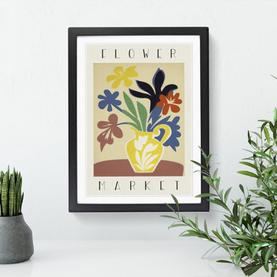 Flower Market Exhibition Advertisement No.9 - Single Picture Frame Print on Wood
