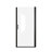 Pivot Shower Door, Matte Black Aluminum Frame, Half Frame ,1/4"(6Mm) Tempered Glass Explosion Proof Film-121059617