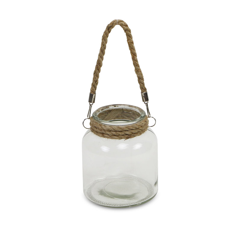 Glass Jar, 6.25" H x 5.5" W x 5.5" D