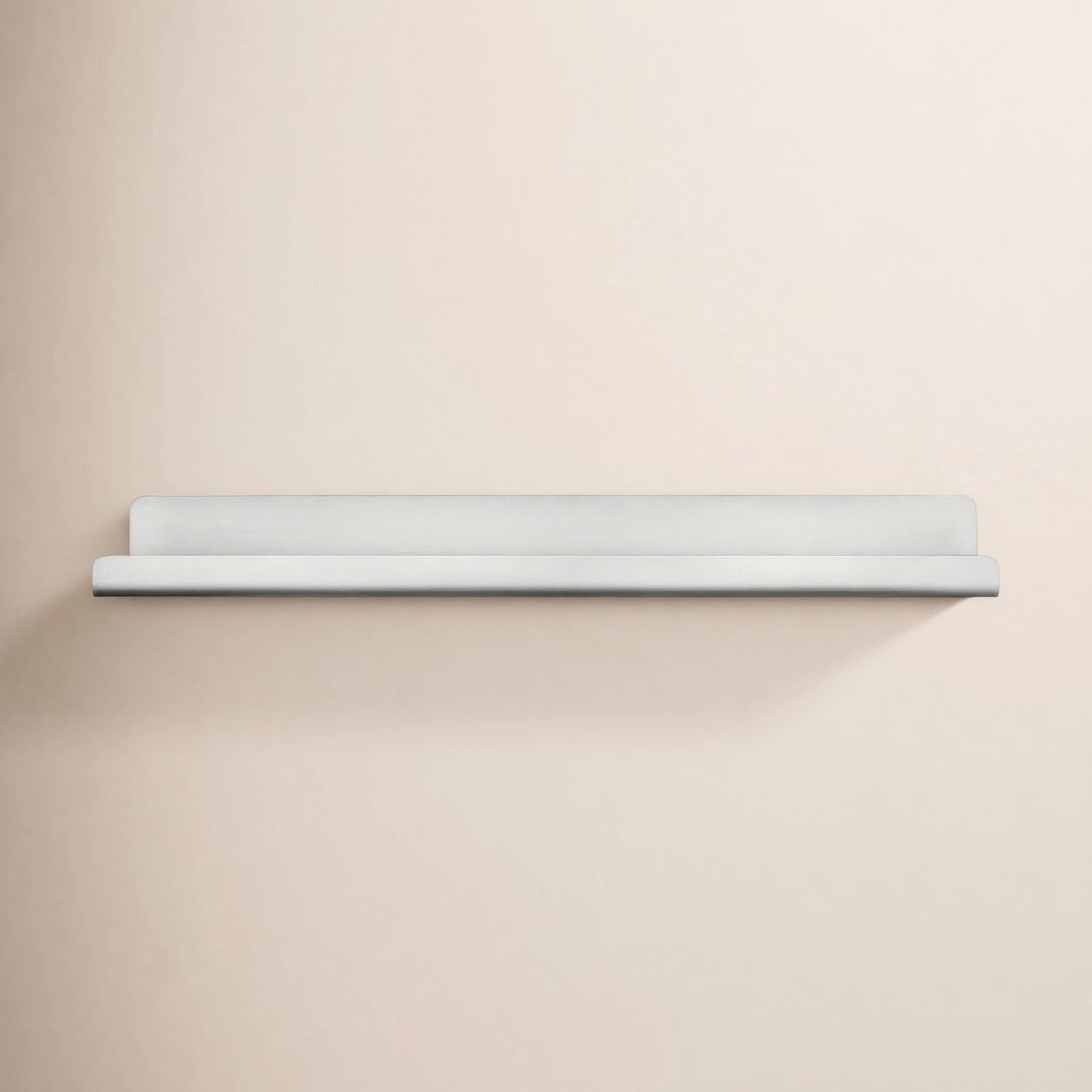MODO Metal Floating Shelf, 1.8" H x 20.3" W x 4.1" D, Stainless Steel Matt