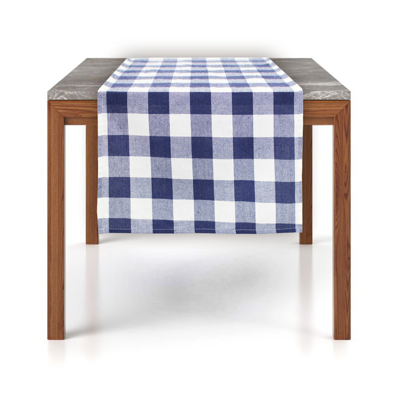 Chemin de table Blue Country Buffalo, 72 po x 16 po, Bleu marine
