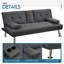 Colour 3-Seater Convertible Futon Sofa Bed-624941623