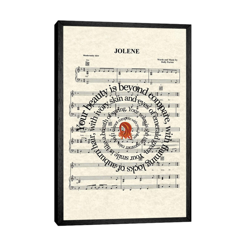 Jolene 1 Piece Wall Art on Canvas, 101.6 cm H x 66.04 cm W, Black Framed