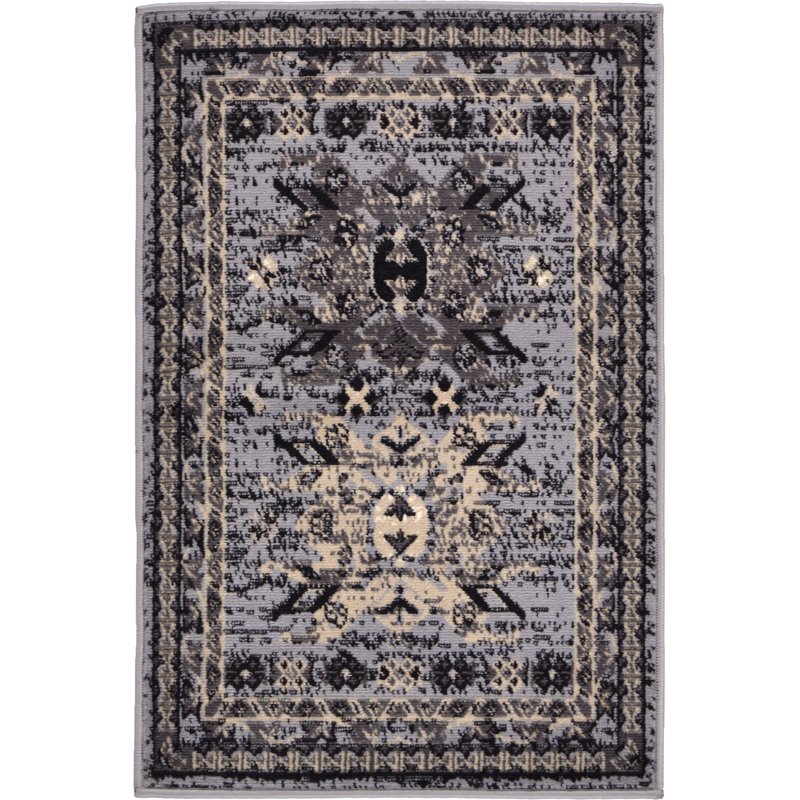 Tapis oriental gris Eesi, Rectangle 2 pi 2 po x 3 pi 1 po
