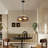 2-Light Multicolored Retro Shaded Pendant Light