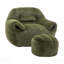 Canapé Comfy Bean Bag avec dossier et repose-pieds, fauteuil à billes en fausse fourrure pour adultes et enfants, canapé rembourré pour salon, chambre à coucher, appartement-1605141432