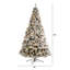 Sapin de Noël floqué avec lumières DEL-1816226954