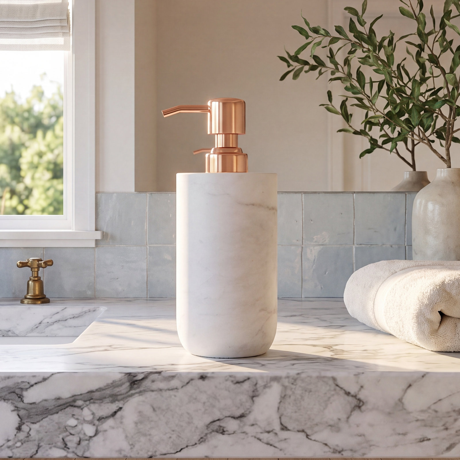 Idalena Marble Soap / Lotion Dispenser