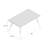 Adrian 59'' L Breakroom Table - Grey