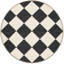 Tapis lavable à motif géométrique noir à carreaux crème-1604754482