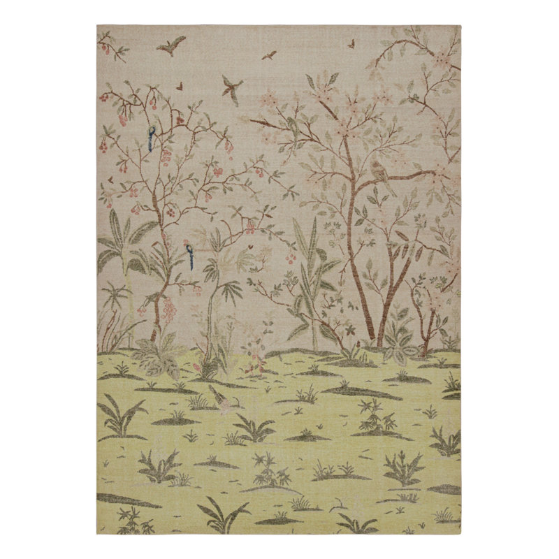 Distressed Homage Hand Knotted Wool Area Rug, Rectangle 8' x 10'
