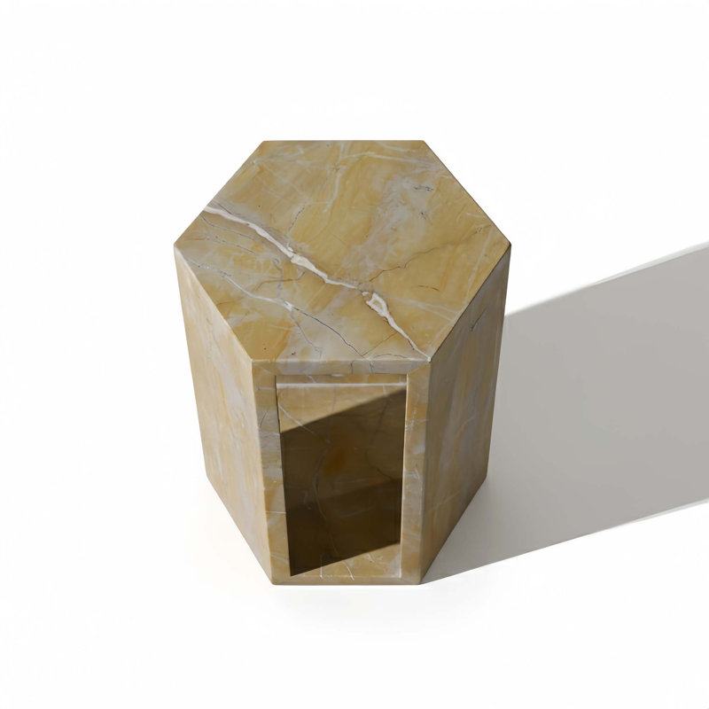 Table d'appoint hexagonale en marbre Luxury Luxury