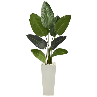 60'' Faux Palm Tree in Fibre Clay Planter