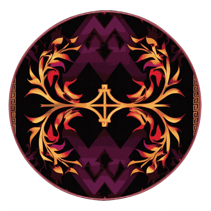 Golden Cascade Rug, Round 8'