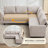 83.5" Sectional Corner Sofa With Armrest Black Legs Seater For 5-109867531