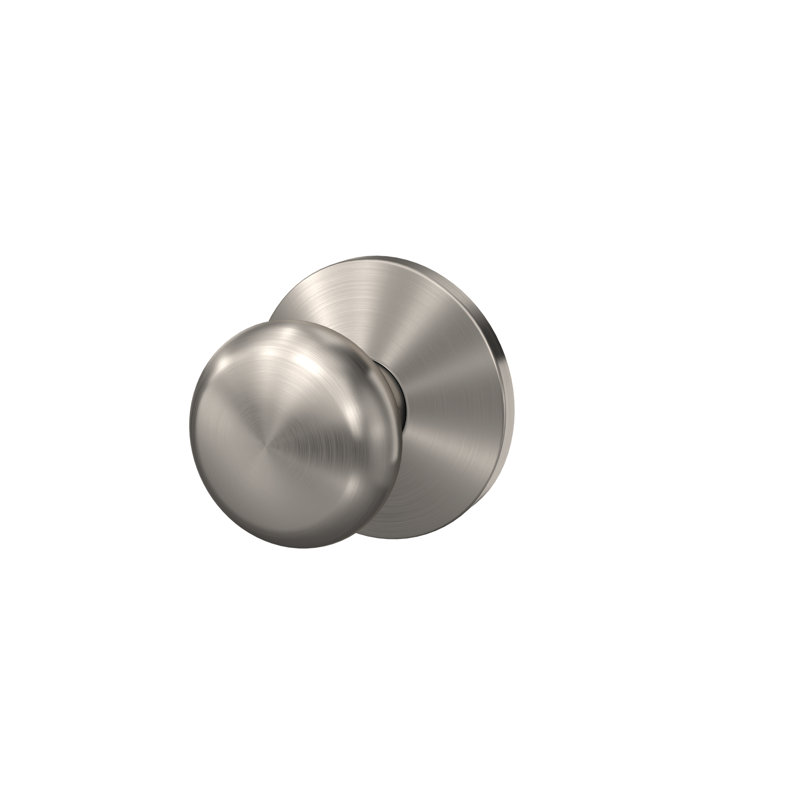 Plymouth Non-Turning Knob with Kinsler Trim, Satin Nickel