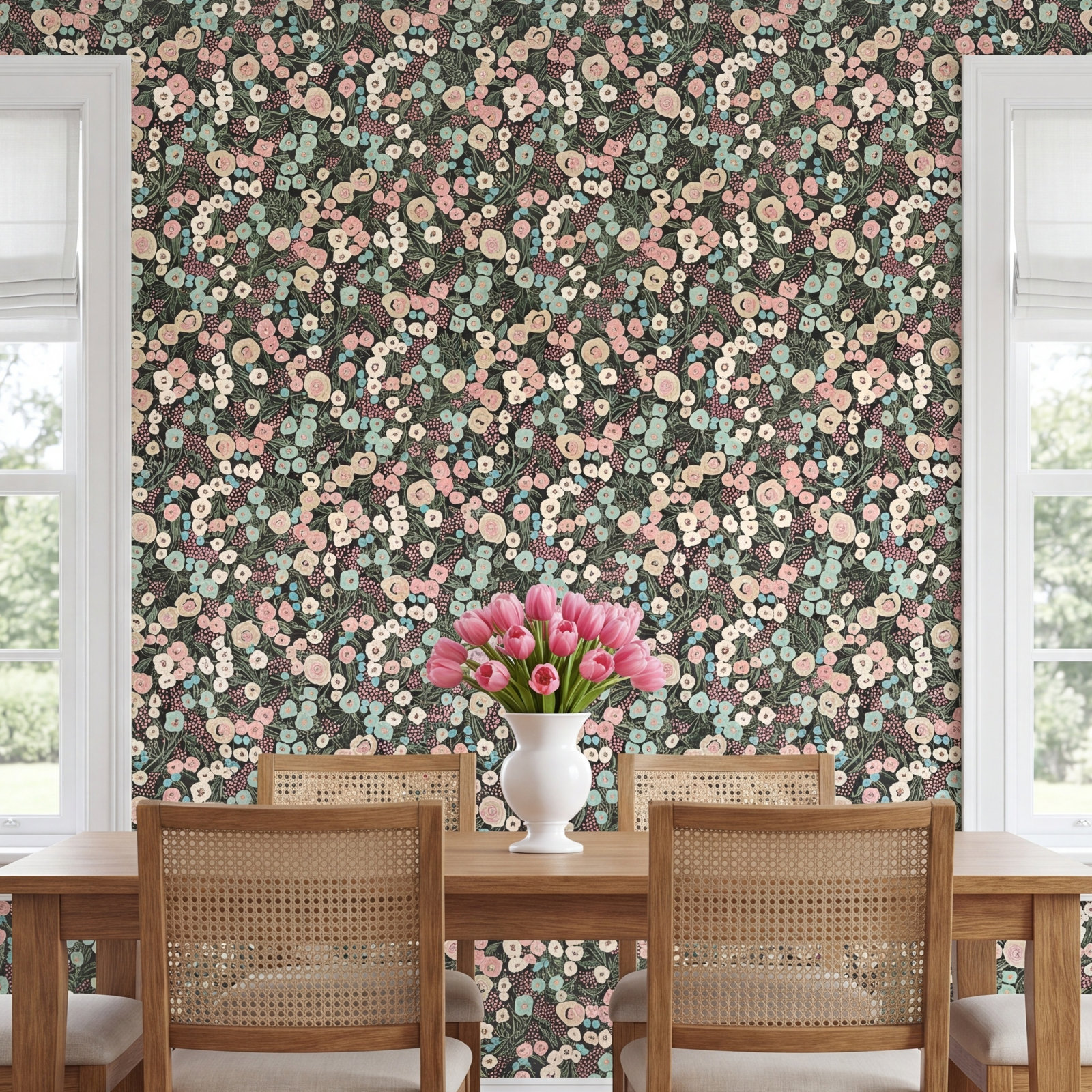 Newsbury Garden Floral Wallpaper, Pink